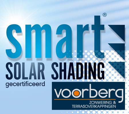 Isolerende zonwering - Voorberg Zonwering BV is Smart Solar Shading gecertificeerd