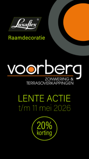 Voorberg Zonwering - Luxaflex lente actie tm 11 mei 2026 400x711